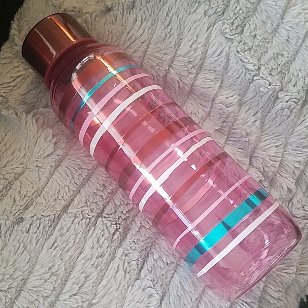 Starbucks Pink Striped Glass Water Vessel